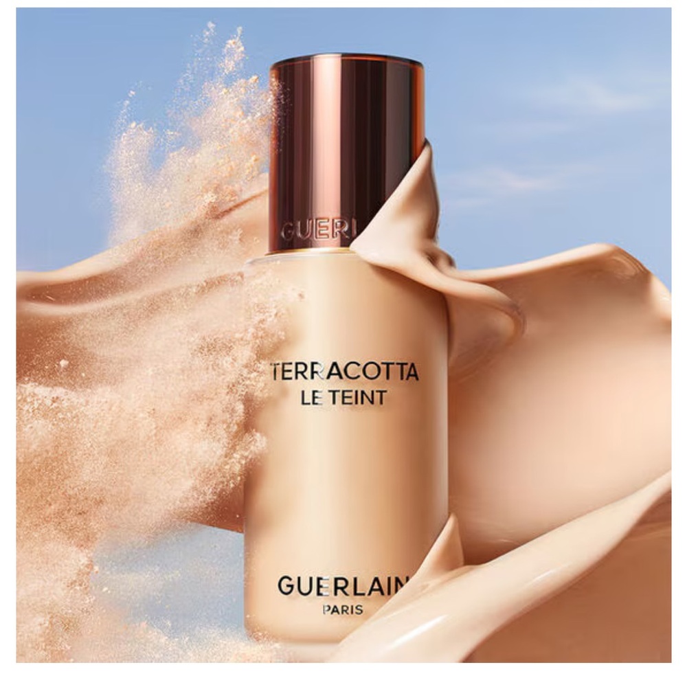 GUERLAIN Terracotta Le Teint Foundation / Shade 0C Cool - Rosé / Tested 1x